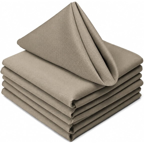 JIXINTECH 17"x17" Polyester Cloth Napkins - Set of 6, Easy-Care, No-Iron, Fade Resistant, Machine Washable
