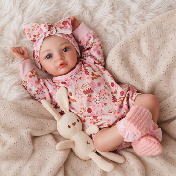 RSG Lifelike Reborn Baby Dolls 17 inch Baby Dolls Full Body Cloth Real Life Baby Dolls with Gift Box for Kids Age 3+
