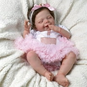 JIZHI Lifelike Reborn Baby Dolls 20 inch Realistic Newborn Baby Dolls Sleeping Smile Baby Girl with Toy Accessories