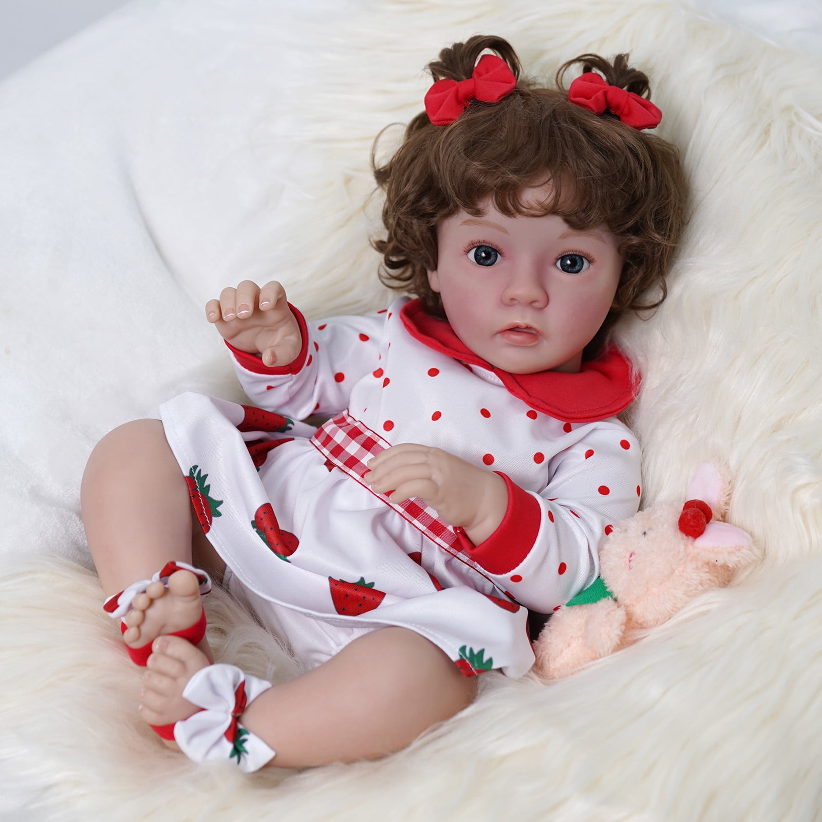 Realistic 20 inch Reborn Baby Doll with Handmade Cloth Body and Gift Box
