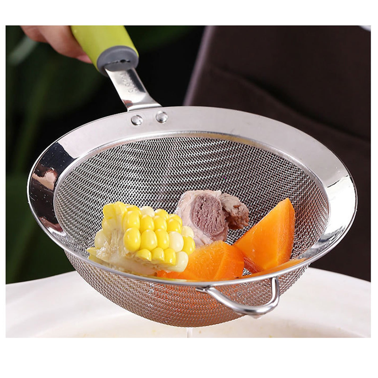 JIaleilei 304 Stainless Steel Mesh Sieve Sieve Pointed Ear Wide Edge