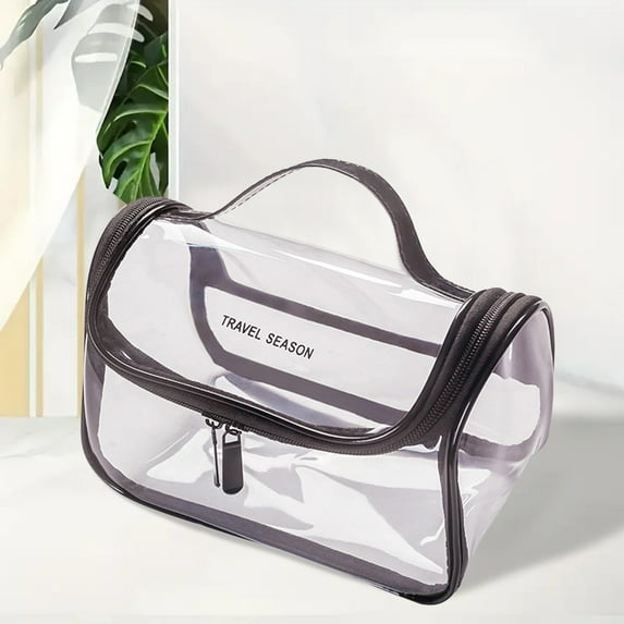 JIaleilei Clear Hair Organizer Storage Travel Transparent Makeup Bag Wash Bag Multifunctional Large Capacity Colorful Storage Bag