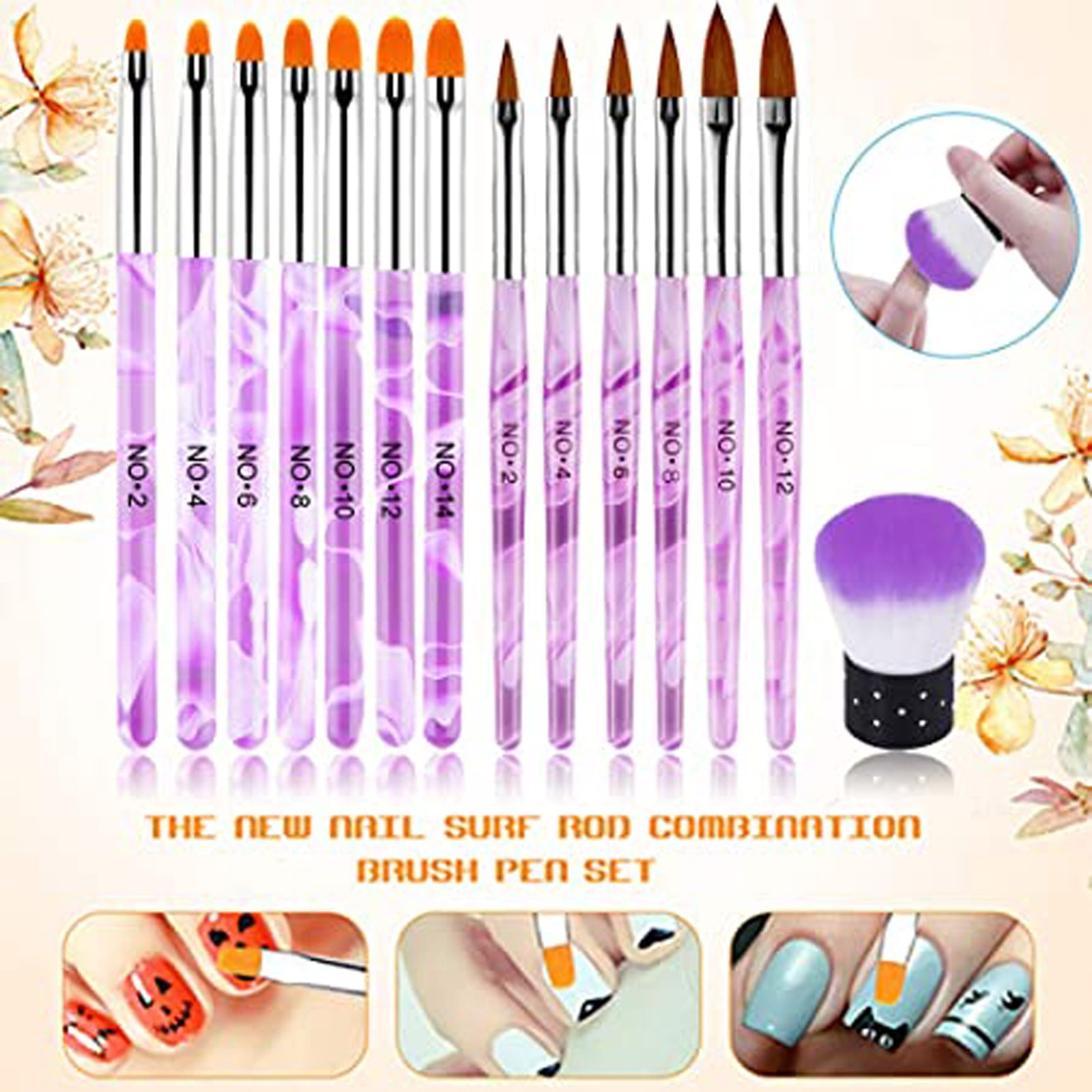 JIaleilei Gel Nail polish brush set nail polish brush set Portable gel
