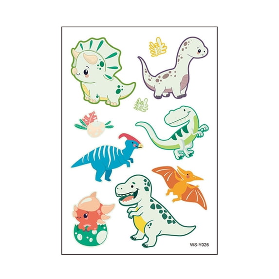 JIaleilei Luminous Tattoo Stickers Waterproof Temporary Cute Dinosaur Children's Cartoon Tattoo Stickers Paddy On The Party Daily Use 1 Beauty Items
