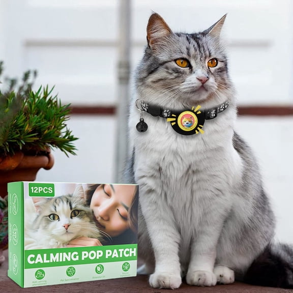 JIhuahe 12pcs Portable Cat Calming Diffuser, Travel Size Pheromone Spray for Cats, Feline Calming Support for Car Rides, Vet Visits & New Environments, No Plug Required, Reusable,a