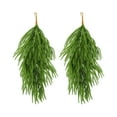 thumbnail image 1 of JIhuahe 2-Pack Simulated Soft-Glue Norfolk Needle Wall Hanging, Christmas Tree Upside Down Vine Green Plant Holiday Decoration, Indoor Home Decor, 1 of 6