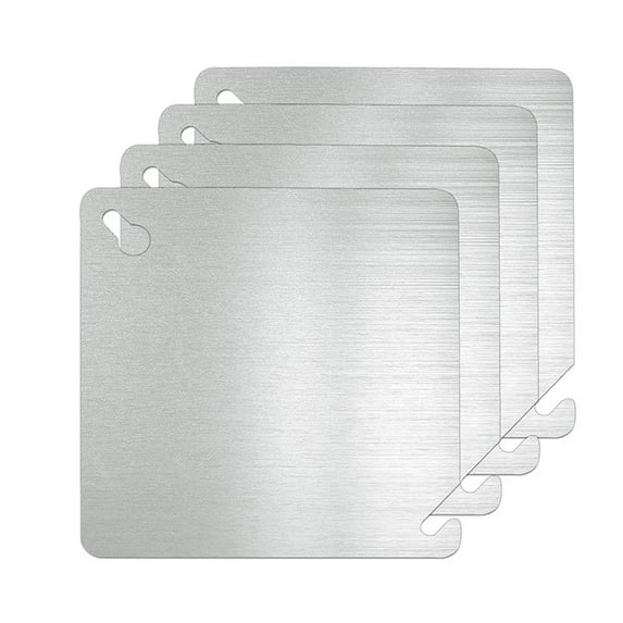 JIhuahe 4-Piece 4x4 Inch Metal Electrical Box Cover Plate, Corrosion Resistant Steel Blank Junction Box Panel, for Outdoor and Indoor Electrical Enclosures,Silver