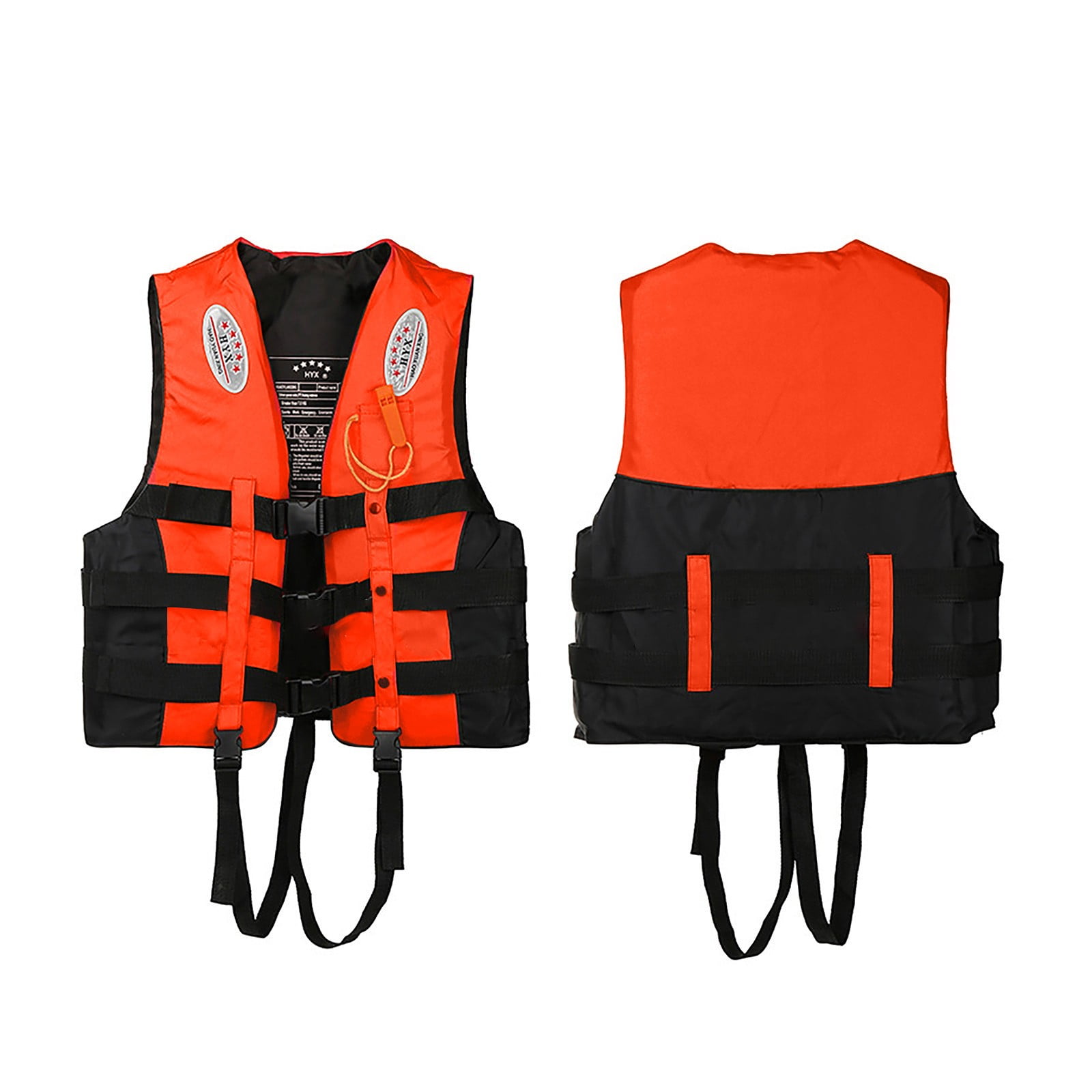JIhuahe Adult Life Jackets for Adults Oxford Cloth Buoyancy Vest - Fishing, Swimming, Watersports, Adjustable Safety Life Jackets & Vests for Kids and Men,Orange S