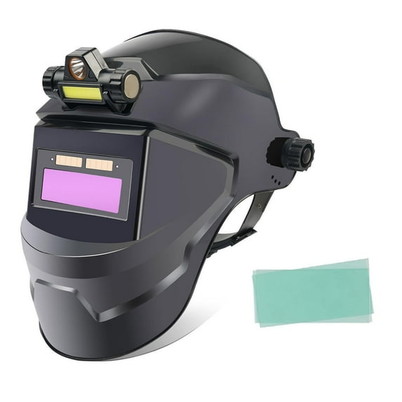 JIhuahe Auto Darkening Welding Helmet with Wide Visor for True Color Viewing, Lightweight Welding Hood Mask with LCD Screen, Wide Angle Protection for Welding Rod Work,A