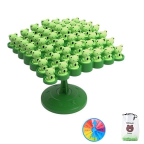 JIhuahe Balance Tree Frog Family Desktop Game- Stacking Toy Topple Game for All Ages Board Game Toys and Games,A