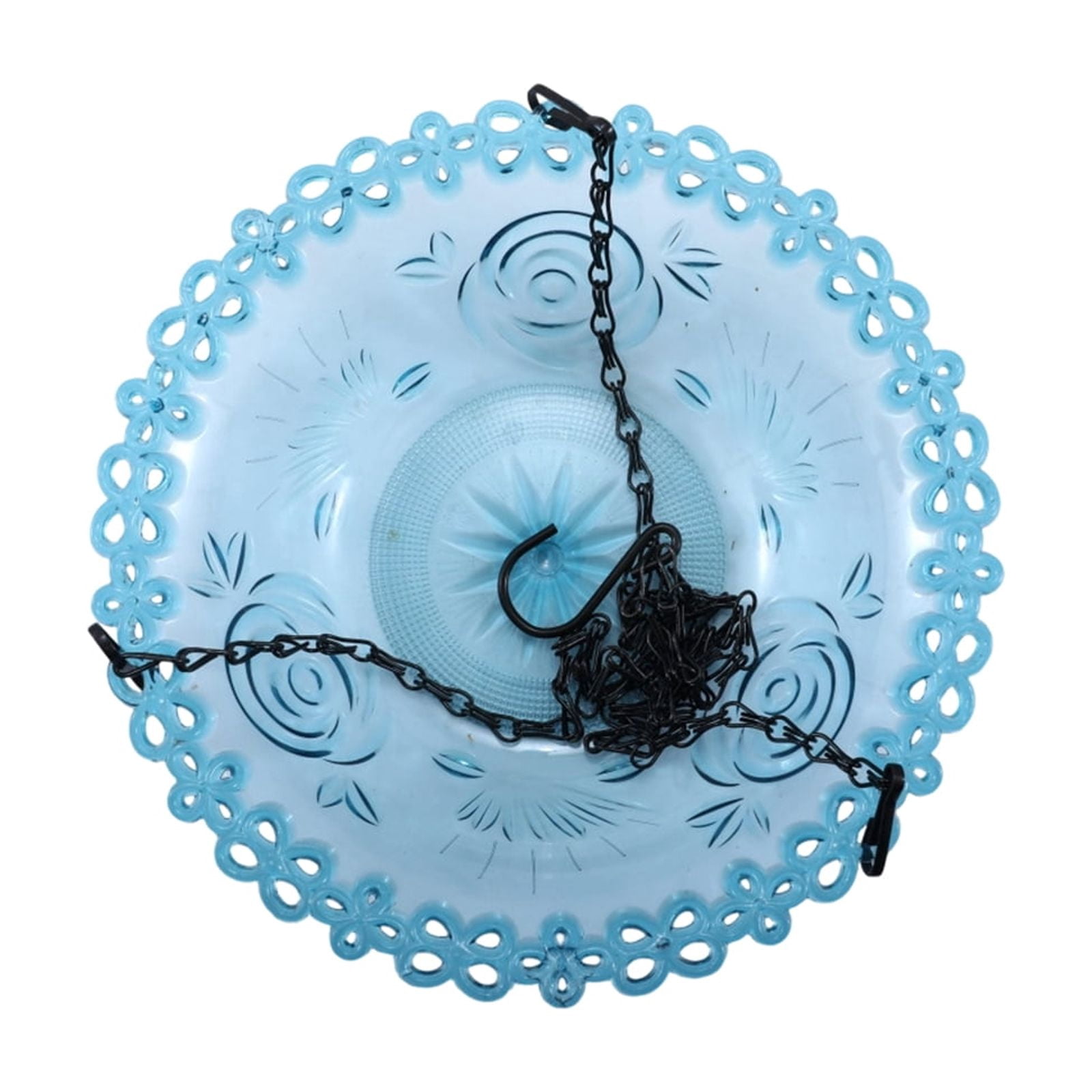 JIhuahe Bird Feeder - Hanging Solar Bird Bath Combo with Solar Water Pump, Outdoor Feeder for Garden Yard Patio, Attracts Birds with Moving Water,Blue