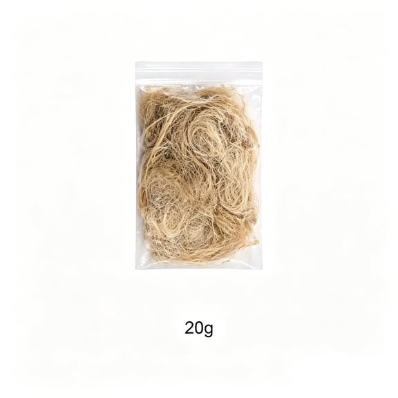 JIhuahe For Bird Feeders Nesting Helper - Natural Fiber Mix Bird Nests Bedding, Hummingbird Nesting Material for Canary Finch Parakeet, Refillable for Cage Gardens Tree Trunks,A
