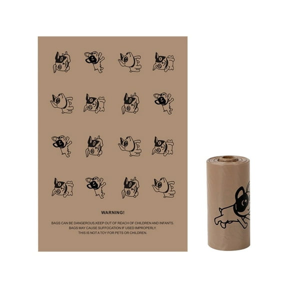 JIhuahe Coffee Scented Dog Poop Bags, 90 Extra Thick Leak Proof Bags Made from Corn Starch Blend, Large Size for Easy Cleanup, Eco-Friendly and Strong,As shown