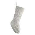 thumbnail image 1 of JIhuahe Cute Christmas Stocking with Solid Color and Dough Twists Knitting Design, Stocking Pendant for Fireplace, Shop Window, and Holiday Decor,White, 1 of 5