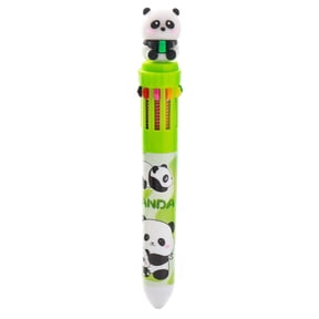 JIhuahe Cute Panda 10-Color Ballpoint Pen Set, Creative Stationery for Students, Colorful Notebook Pens, 0.07 oz Ink Capacity, Great for Journaling, Note-Taking, and Gifts,C