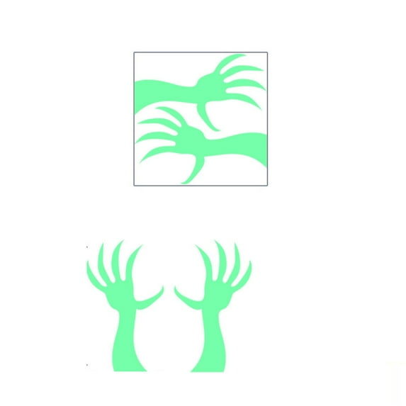 JIhuahe Halloween Night Light Stickers with Horror Eyes and Fluorescent Emoji for Scene Decoration on Windows and Walls, Glow in the Dark Decor,C