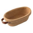 thumbnail image 1 of JIhuahe Hand-Woven Cotton Rope Bread Proofing Basket, Natural Food-Grade Material, with Leather Handle, for Baking, Kitchen & Dining, Banneton Alternative,B, 1 of 2
