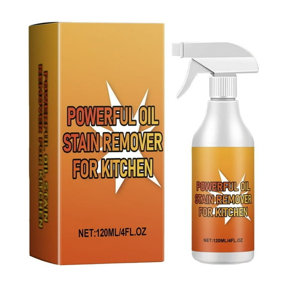 JIhuahe Kitchen Degreaser Foam Spray - Heavy Duty Range Hood & Stovetop Cleaner with Citrus Extract , Baked-On Grease Remover for Ovens & Grills (4oz),yellow