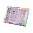 thumbnail image 1 of JIhuahe Office Desk Supplies Set: 1 Calculator, 2 Pens, 4 Pushpins, 2 Bookmarks, 7 Long Tail Clips, Multifunctional Accessories Kit for Work, Study or Home Organization,Purple, 1 of 6