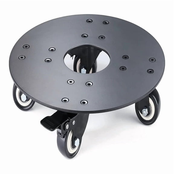 JIhuahe Plant Stand with Wheels, Thick Aluminum Alloy Rolling Plant Caddy, Holds 12 Inch Planters and up to 500lbs, Locking Casters for Indoor Outdoor Use,Black