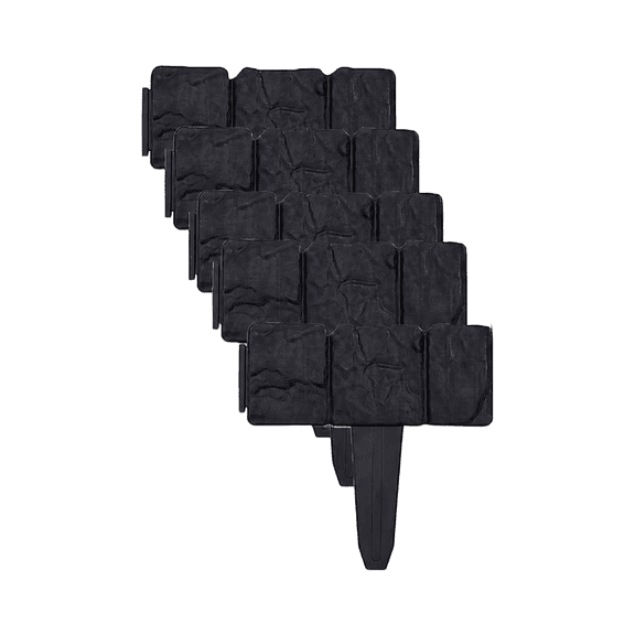 JIhuahe Plastic Ground Stake Garden Border - Plastic Garden Retaining Fence Tree Ring Edging for Garden Yard Landscape Isolation Barrier,C