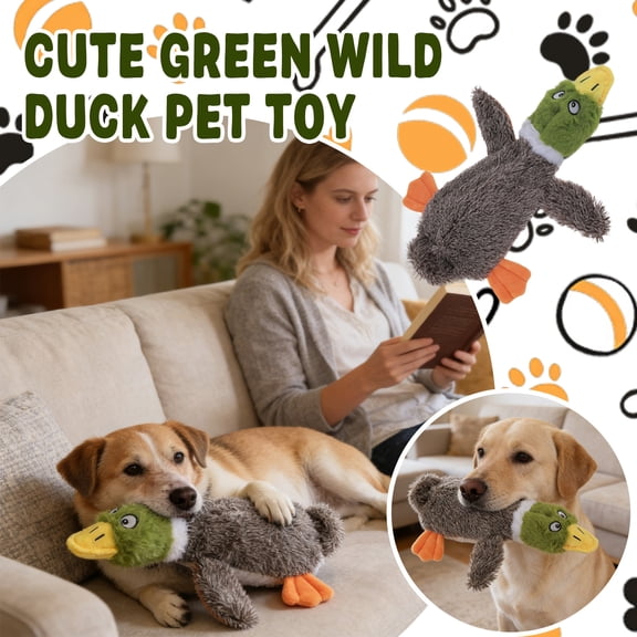 JIhuahe Squeaky Dog Toys with Soft Durable Fabric for Small, Medium and Large Pets Interactive Toy for Indoor Play, Supports Active Biting and Play - 1Wild Duck