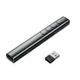 thumbnail image 1 of JIhuahe Wireless Presentation Clicker, Multimedia Page Turner Remote Control Pen for PowerPoint, Keynote, Google Slides, Teaching Pointer with USB Receiver,black, 1 of 5