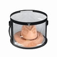 thumbnail image 1 of JIhuahe Women Hat Storage Box with Handles, Clear Hat Organizer Box Stackable, Large Hat Container for Closet – Ideal Closet Storage for Wide Brim and Summer Hats,Black, 1 of 6