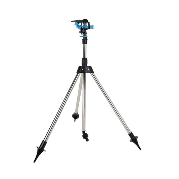 JIhuhea 360 Degree Rotating Tripod Sprinkler on Telescoping Tripod Stand, Automatic Irrigation System for Large Area Yard Garden Lawn Watering Coverage,B