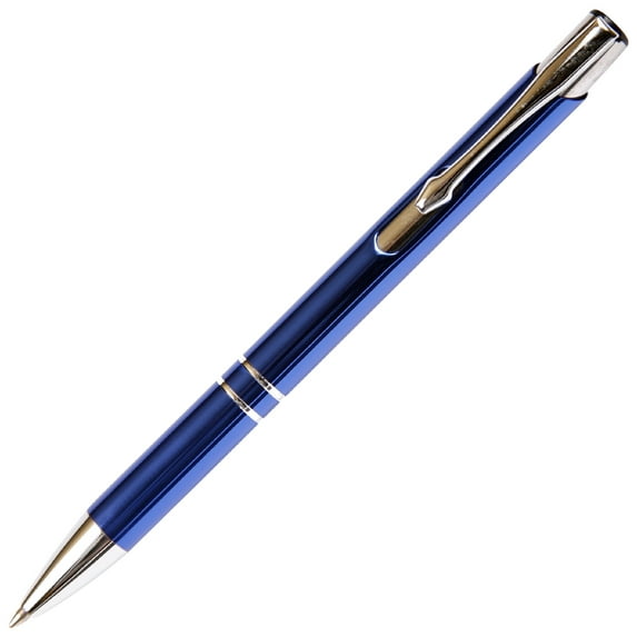JJ Ballpoint Pen, Blue - Black Ink, Medium Tip 0.7mm (Budget Friendly Pen)