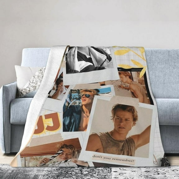 JJ Blanket Super Soft Throw Flannel Fleece 50"x40" for Blanket for Bed Couch Camping and Travel Office Chair Living Room All Season