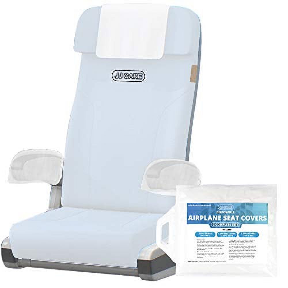 JJ CARE Disposable Airplane Seat Covers [Set of 2] Complete Plane