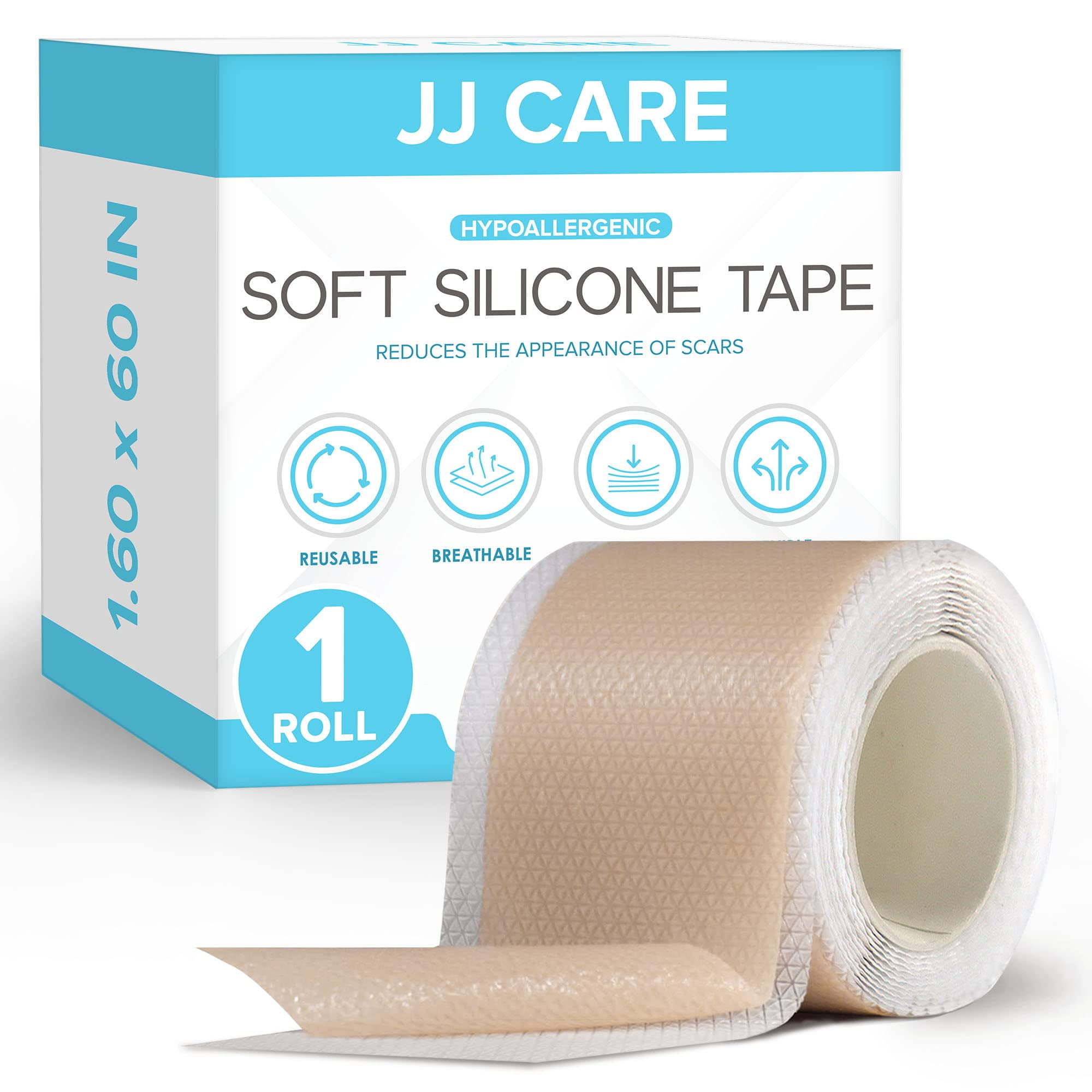 Medvance Soft Silicone Tape with Perforation for Easy Cut Size - 1 Width  (1 Pack, 5 Yards)