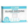 thumbnail image 1 of JJ CARE Waterproof Adhesive Island Dressing [Pack of 25], 4" x 5" Sterile Island Wound Dressing, Breathable Bordered Gauze Dressing, Individually Wrapped Latex Free Bandages with Non-Stick Central Pad, 1 of 8