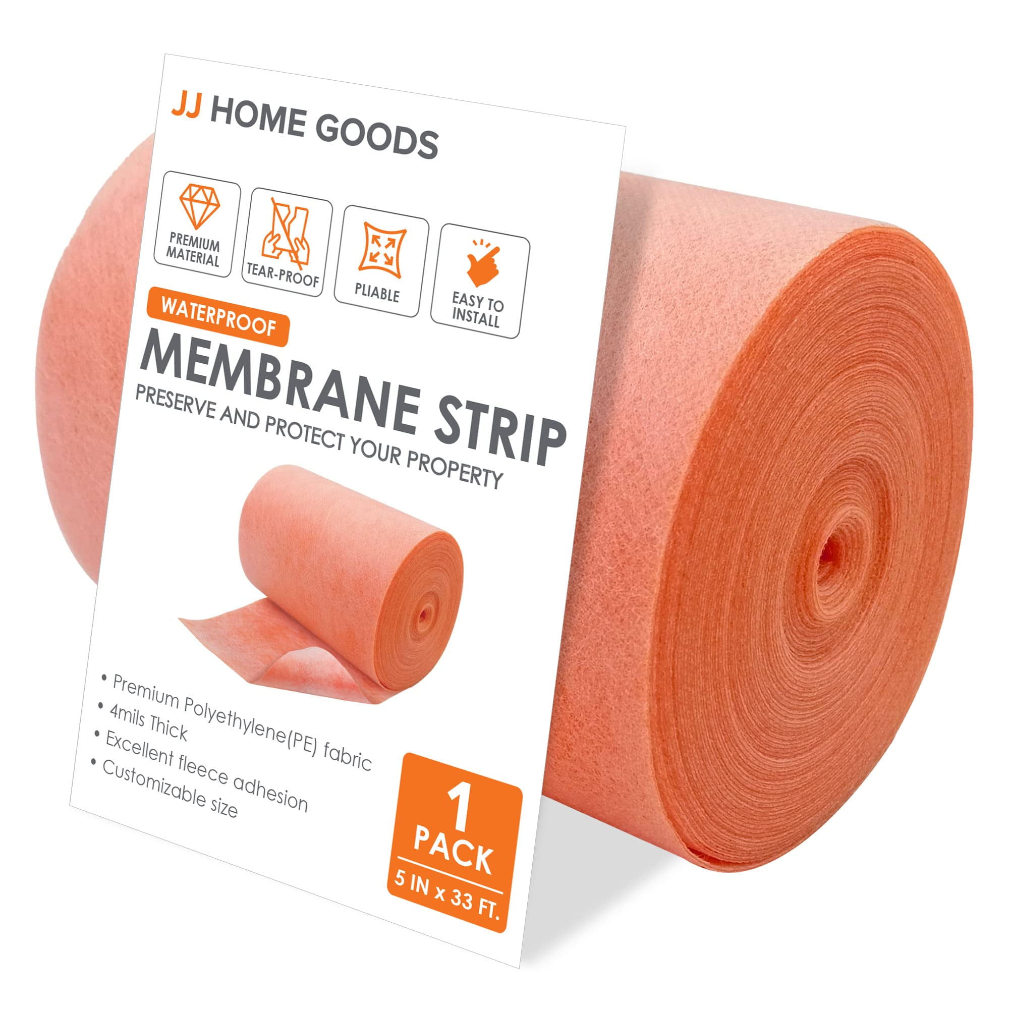 JJ CARE Waterproofing Membrane [4Mil 5" x 33ft] Polyethylene