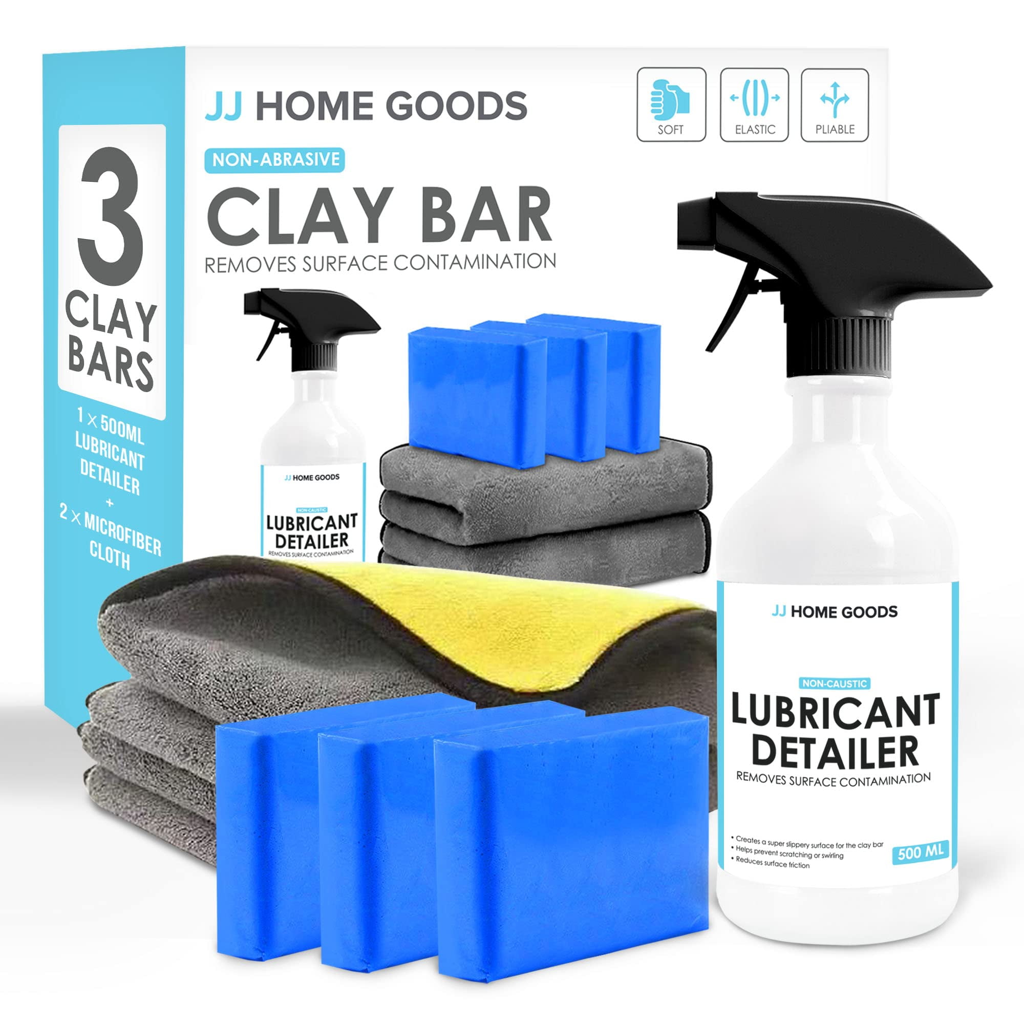 JJ Care Clay Bar Contains 3 Pack 300g Clay Bar for Car Detailing