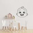 thumbnail image 1 of JJ Cocomelon Face Portrait Cute Baby JJ Cocomelon Character Happy JJ Smiling Vinyl Wall Art Wall Sticker Wall Decal Home Kids Room Study Room Boys Girls Wall Décoration Design Décor Size (22x30 inch), 1 of 3