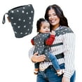 thumbnail image 1 of JJ Cole Luma Packable Carrier 4 -Position Baby Carrier - Compact Travel Bag Starlight - 8 to 35 lbs, 1 of 9