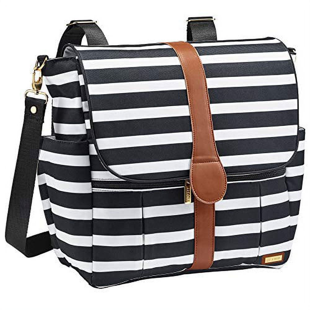 JJ Cole Stylish Changing Pad Included Adjustable Shoulder Straps Backpack  Diaper Bags, Black u0026 White - Walmart.com