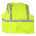 thumbnail image 1 of JJ Keller SAFEGEAR 3-pk. 4XL/5XL Type R Class 2 Safety Vest - High Vis Lime, 1 of 3