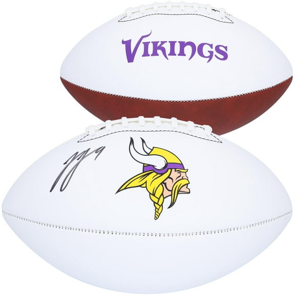 JJ McCarthy Minnesota Vikings Autographed Franklin White Panel Football - Fanatics Authentic Certified