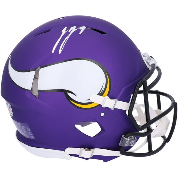 JJ McCarthy Minnesota Vikings Autographed Speed Authentic Helmet - Fanatics Authentic Certified