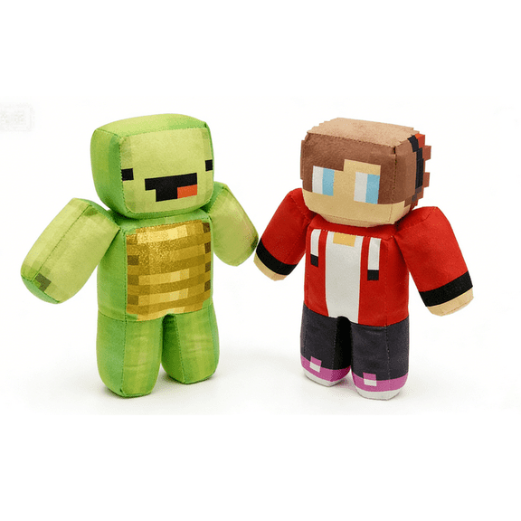 JJ & Mikey 2PCS Plush, 10inch Game JJ & Mikey Character Stuffed Animals, Collectible Toys for JJ & Mikey Fans, Perfect Birthday Christmas Halloween Gifts & Decorations