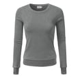 thumbnail image 1 of JJ Perfection Women's Long Sleeve Crew Neck Pullover Sweater with Plus Size, 1 of 3