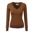 thumbnail image 1 of JJ Perfection Women's Long Sleeve V-Neck Pullover Sweater with Plus Size, 1 of 3