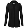 thumbnail image 1 of JJ Perfection Women's Solid Knit Open Front Cardigan With Pockets (Plus Size Available), 1 of 4