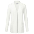 thumbnail image 1 of JJ Perfection Women's Solid Knit Open Front Cardigan With Pockets (Plus Size Available), 1 of 4