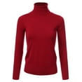 thumbnail image 1 of JJ Perfection Women's Stretch Knit Turtle Neck Long Sleeve Pullover Sweater with Plus Size, 1 of 4