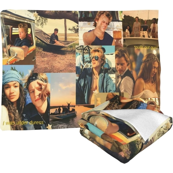 JJ Star Maybank Blanket Throw Blankets Lightweight Fuzzy Cozy Soft Flannel Blanket for Living Room Bedroom Couch Bed Sofa 60"x50"