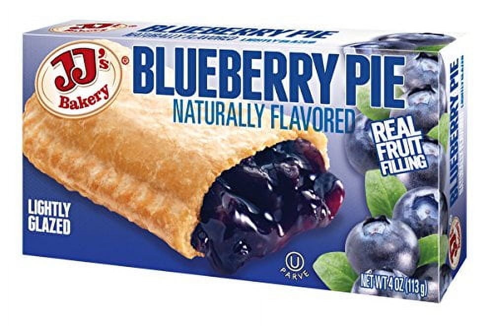 JJ's Bakery Lightly Glazed Snack Pies 4oz (Blueberry) [6Count